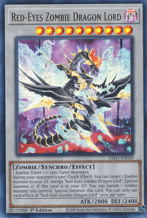 Red-Eyes Zombie Dragon Lord [DIFO-EN039] Ultra Rare - POKÉ JEUX