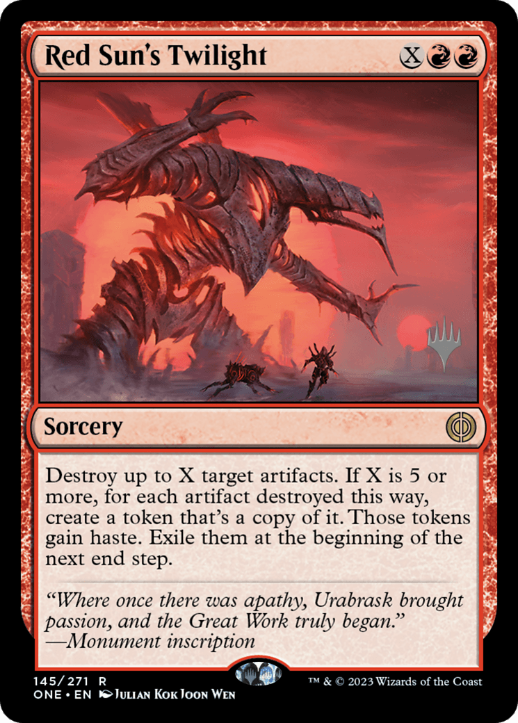 Red Sun's Twilight (Promo Pack) [Phyrexia: All Will Be One Promos] - POKÉ JEUX