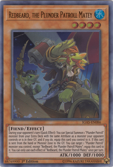 Redbeard, the Plunder Patroll Matey [IGAS-EN086] Ultra Rare - POKÉ JEUX