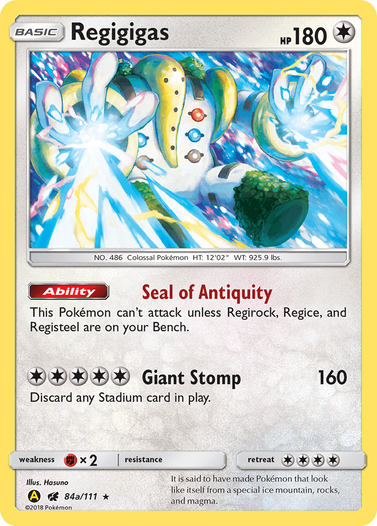 Regigigas (84a/111) (Alternate Art Promo) [Sun & Moon: Crimson Invasion] - POKÉ JEUX