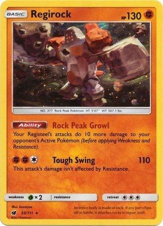 Regirock (53/111) (Cosmos Holo) [Sun & Moon: Crimson Invasion] - POKÉ JEUX