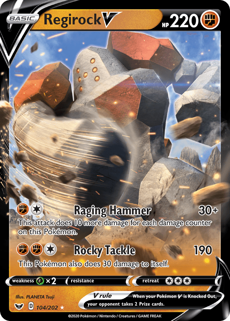 Regirock V (104/202) [Sword & Shield: Base Set] - POKÉ JEUX