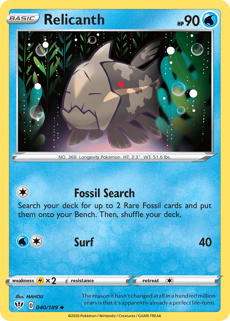 Relicanth (040/189) [Sword & Shield: Darkness Ablaze] - POKÉ JEUX