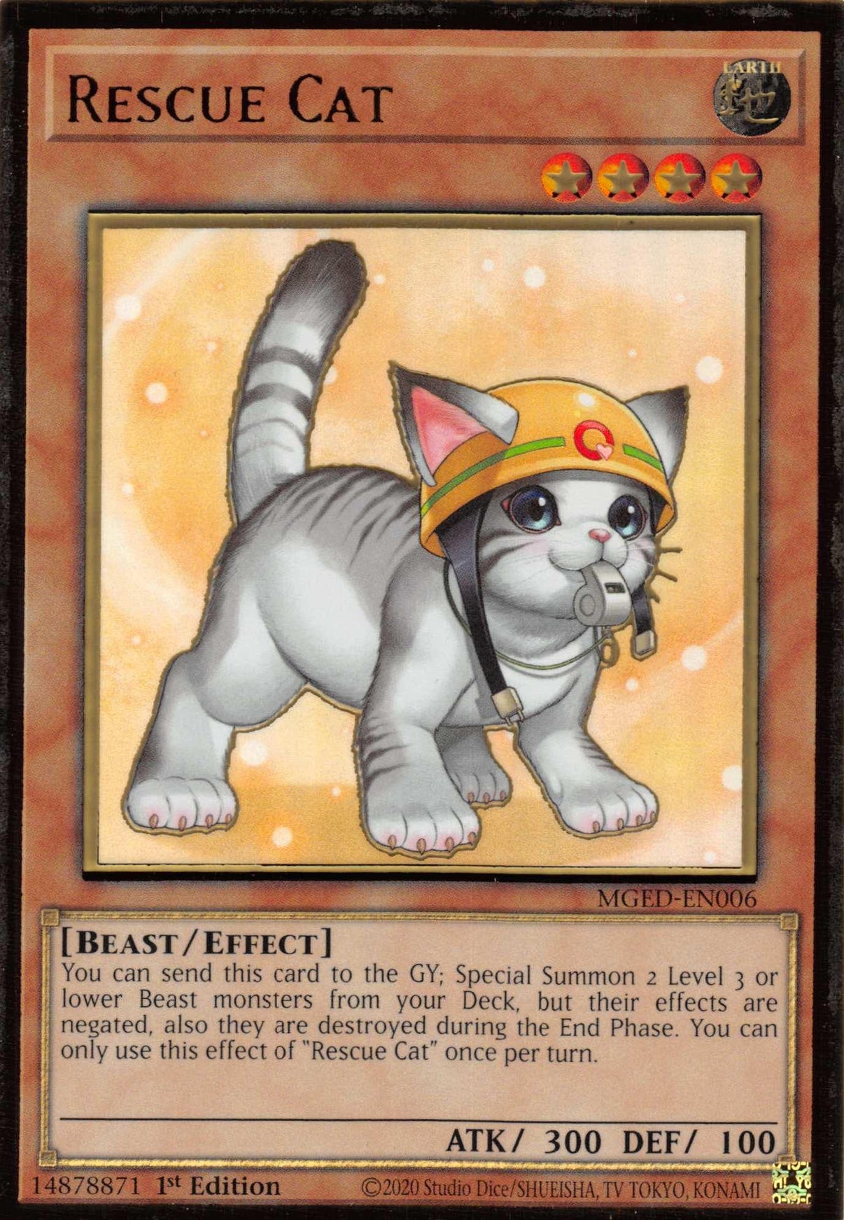 Rescue Cat (Alternate Art) [MGED-EN006] Gold Rare - POKÉ JEUX