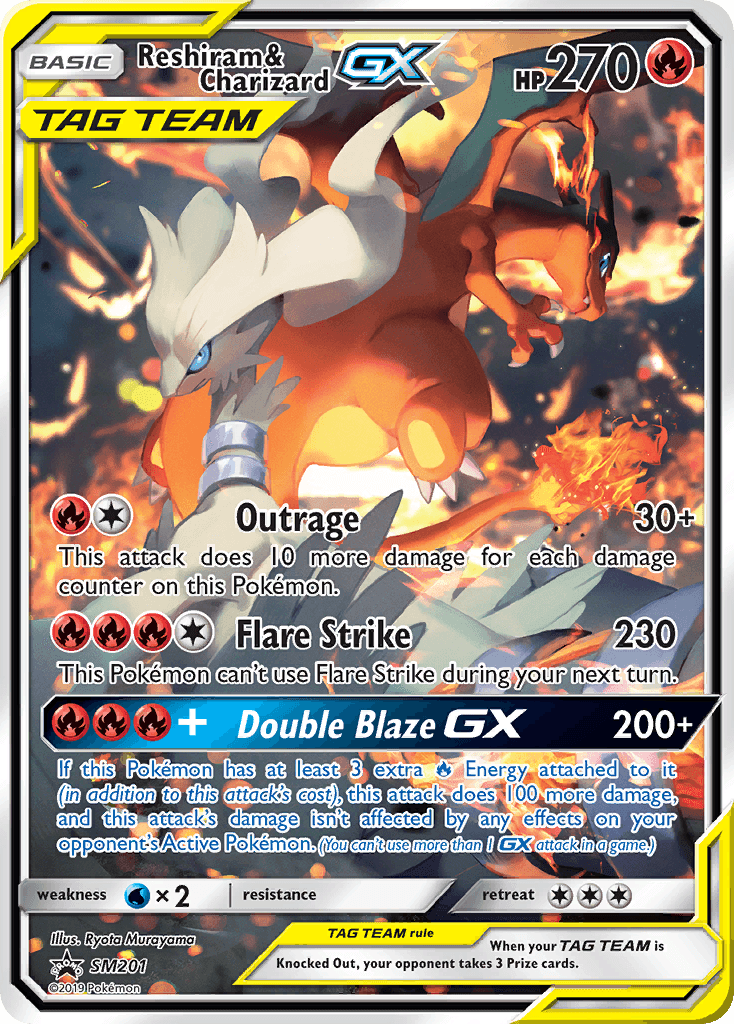 Reshiram & Charizard GX (SM201) [Sun & Moon: Black Star Promos] - POKÉ JEUX