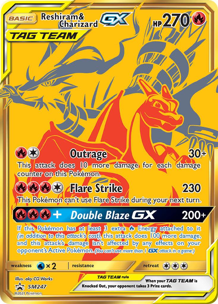 Reshiram & Charizard GX (SM247) (Jumbo Card) [Sun & Moon: Black Star Promos] - POKÉ JEUX