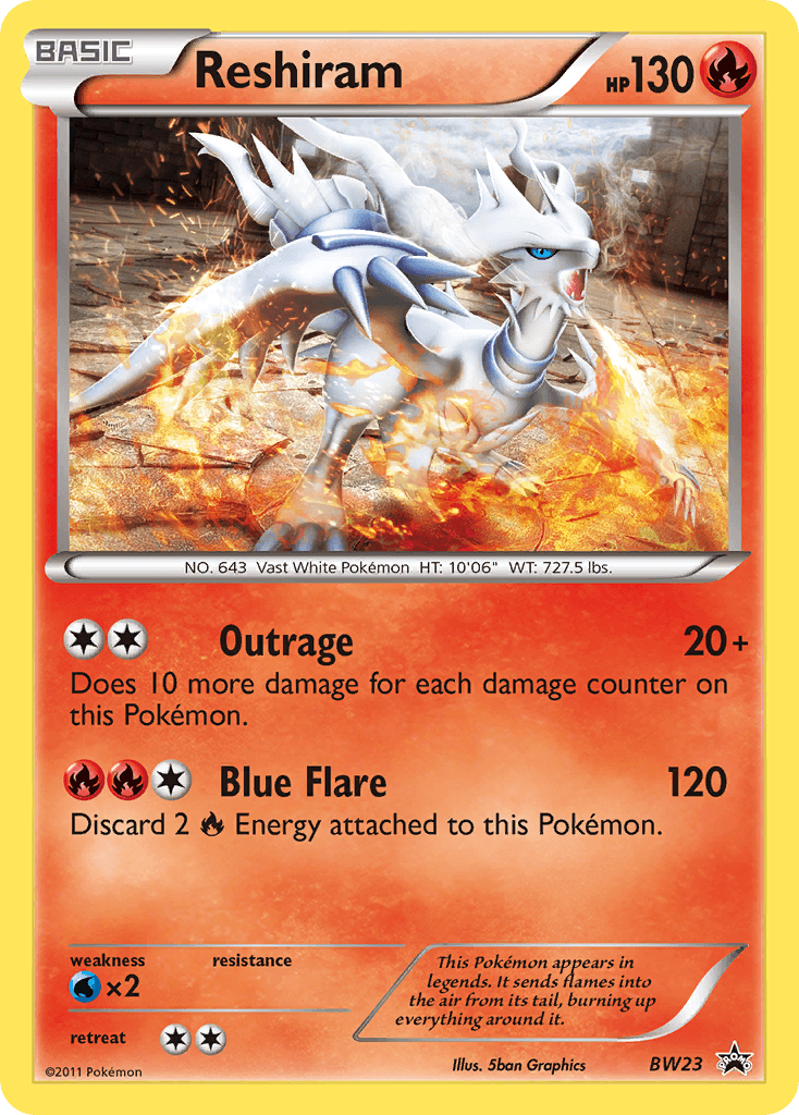 Reshiram (BW23) [Black & White: Black Star Promos] - POKÉ JEUX