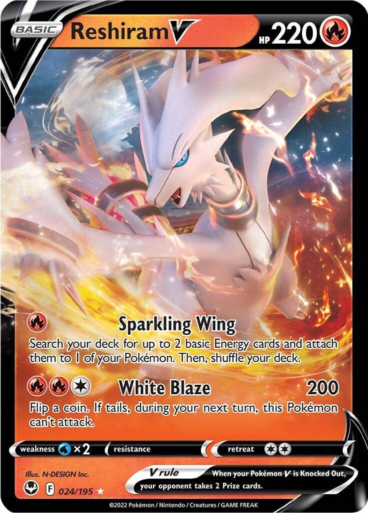 Reshiram V (024/195) [Sword & Shield: Silver Tempest] - POKÉ JEUX