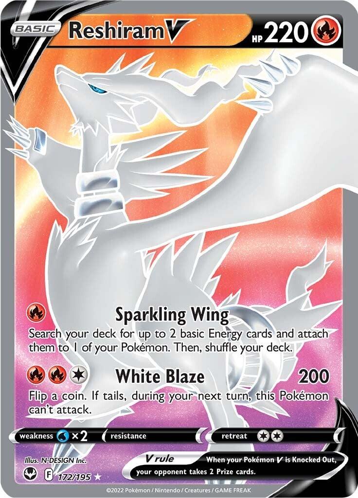 Reshiram V (172/195) [Sword & Shield: Silver Tempest] - POKÉ JEUX