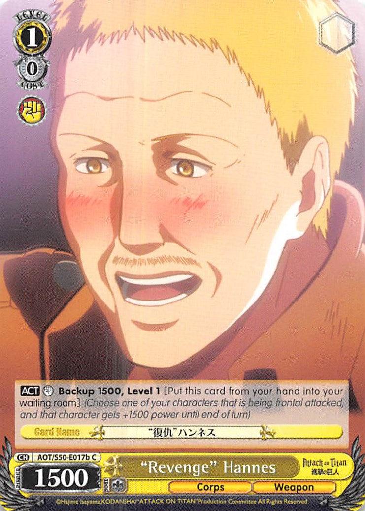 "Revenge" Hannes (AOT/S50-E017b C) [Attack on Titan Vol. 2] - POKÉ JEUX