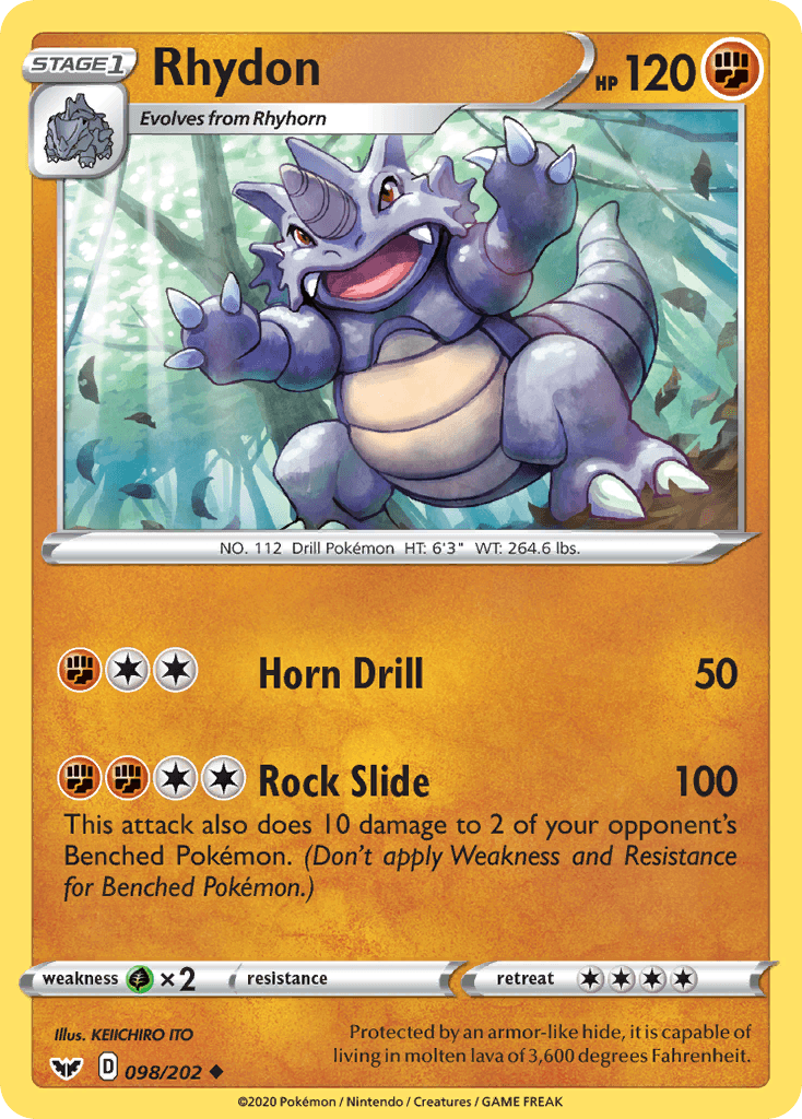 Rhydon (098/202) [Sword & Shield: Base Set] - POKÉ JEUX