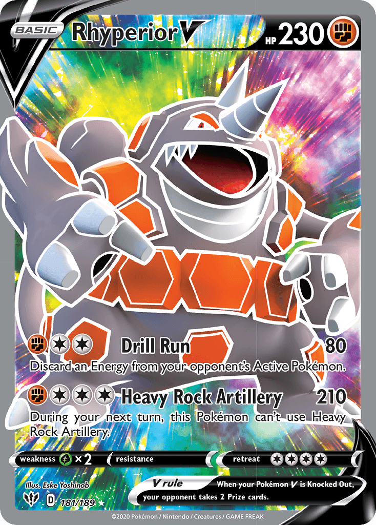 Rhyperior V (181/189) [Sword & Shield: Darkness Ablaze] - POKÉ JEUX