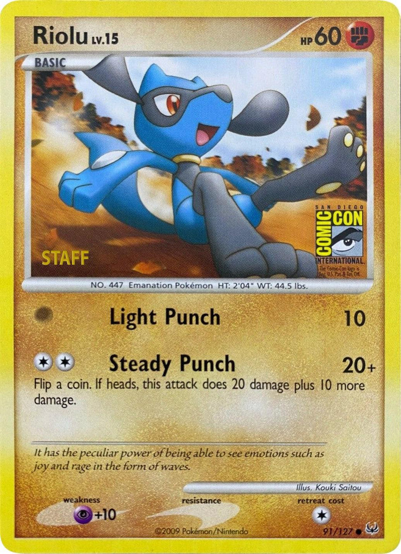 Riolu (91/127) (SDCC 2009) (Staff) [Platinum: Base Set] - POKÉ JEUX