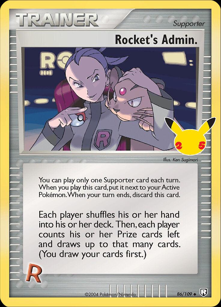 Rocket's Admin. (86/109) [Celebrations: 25th Anniversary - Classic Collection] - POKÉ JEUX