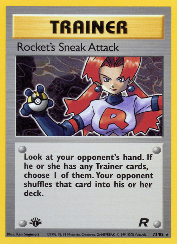 Rocket's Sneak Attack (72/82) [Team Rocket 1st Edition] - POKÉ JEUX