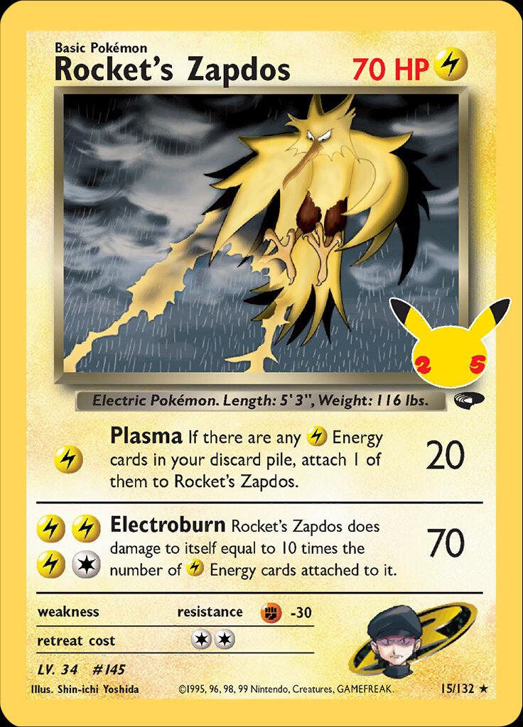 Rocket's Zapdos (15/132) [Celebrations: 25th Anniversary - Classic Collection] - POKÉ JEUX