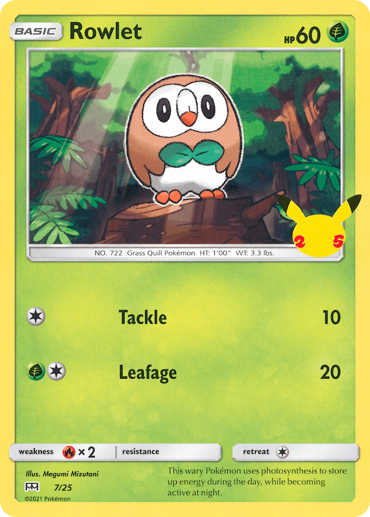 Rowlet (7/25) [McDonald's 25th Anniversary] - POKÉ JEUX