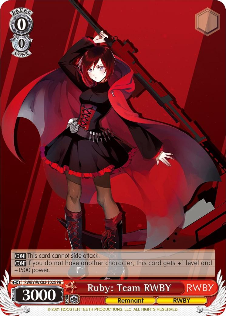 Ruby: Team RWBY (RWBY/WX03-102S PR) (Alternate Art) [RWBY] - POKÉ JEUX