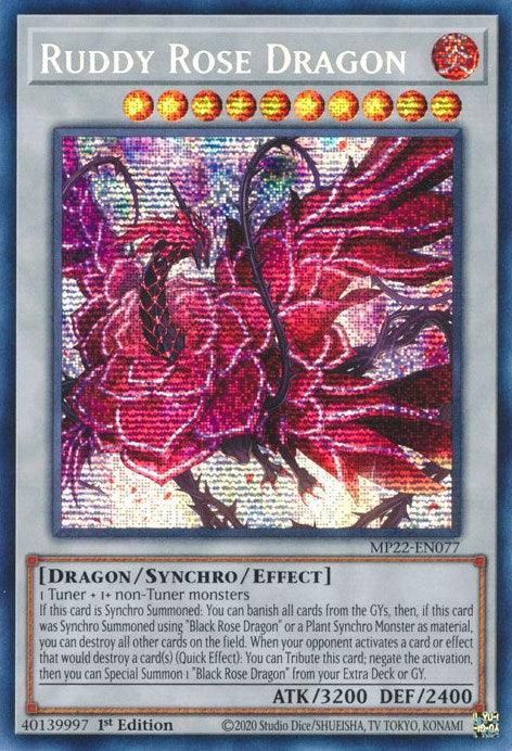 Ruddy Rose Dragon [MP22-EN077] Prismatic Secret Rare - POKÉ JEUX