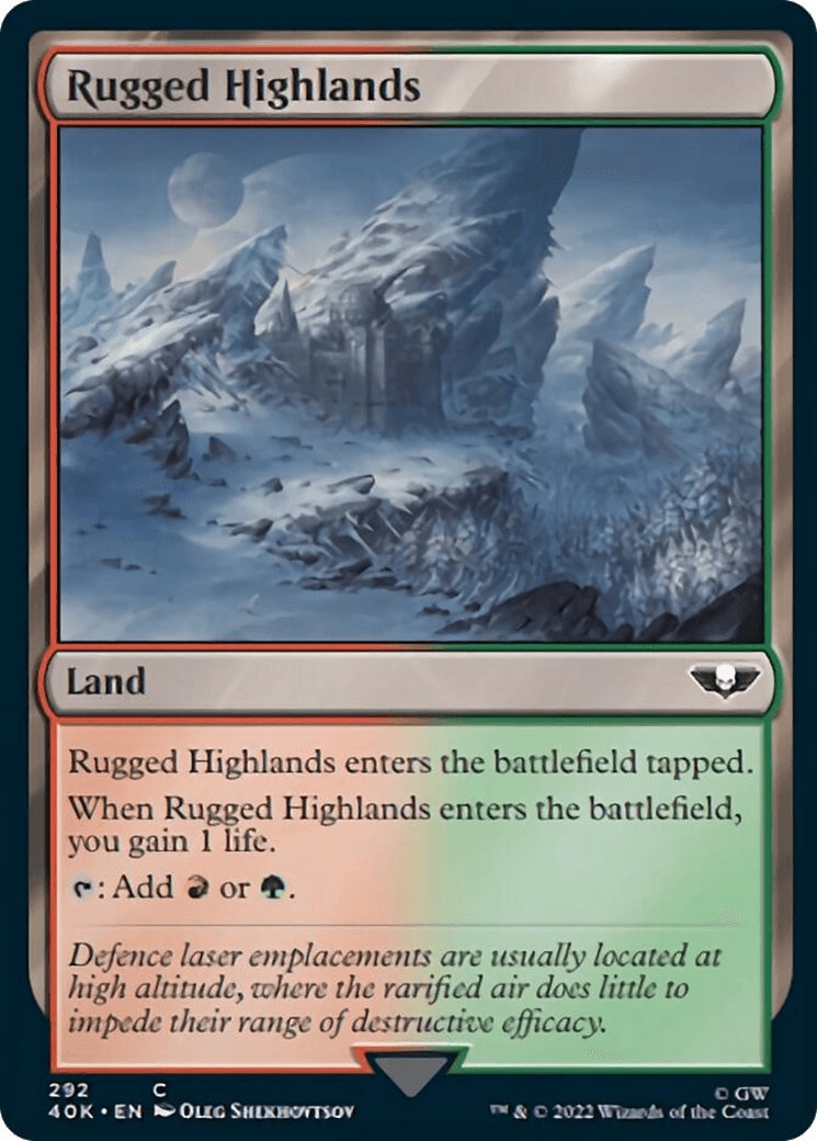 Rugged Highlands (Surge Foil) [Warhammer 40,000] - POKÉ JEUX