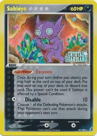 Sableye (10/100) (Stamped) [EX: Crystal Guardians] - POKÉ JEUX