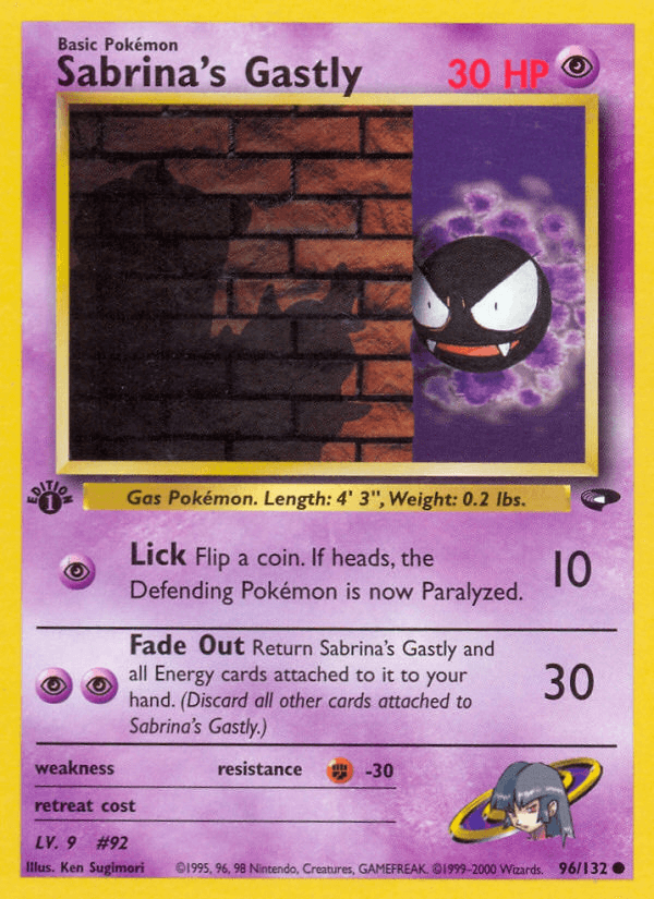 Sabrina's Gastly (96/132) [Gym Challenge 1st Edition] - POKÉ JEUX