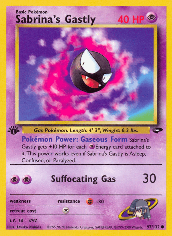 Sabrina's Gastly (97/132) [Gym Challenge 1st Edition] - POKÉ JEUX