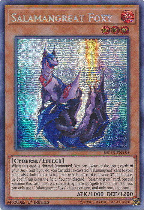 Salamangreat Foxy [MP19-EN154] Prismatic Secret Rare - POKÉ JEUX