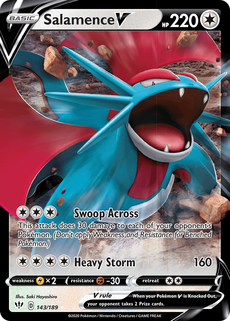 Salamence V (143/189) [Sword & Shield: Darkness Ablaze] - POKÉ JEUX