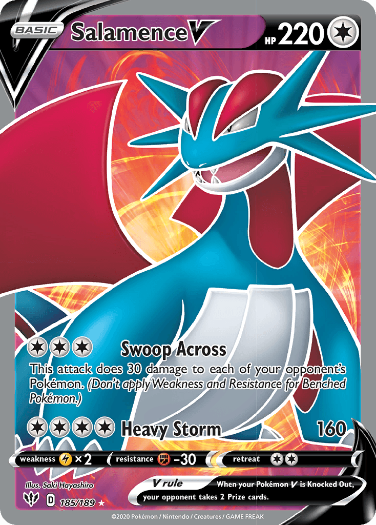 Salamence V (185/189) [Sword & Shield: Darkness Ablaze] - POKÉ JEUX