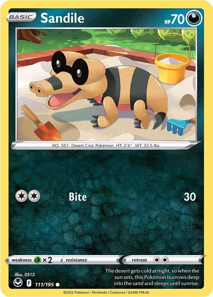 Sandile (111/195) [Sword & Shield: Silver Tempest] - POKÉ JEUX