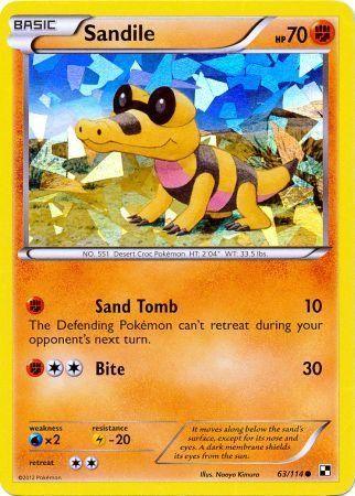 Sandile (63/114) (Cracked Ice Holo) [Black & White: Base Set] - POKÉ JEUX