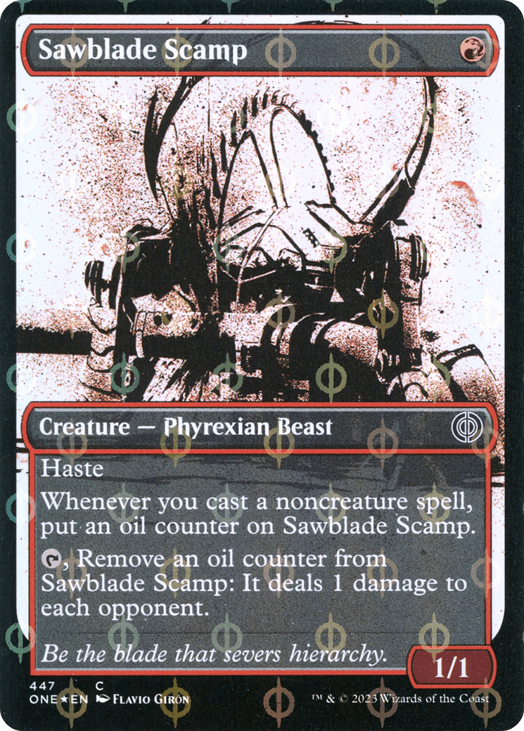 Sawblade Scamp (Showcase Ichor Step-and-Compleat Foil) [Phyrexia: All Will Be One] - POKÉ JEUX