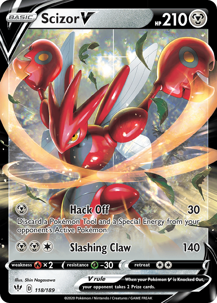 Scizor V (118/189) [Sword & Shield: Darkness Ablaze] - POKÉ JEUX