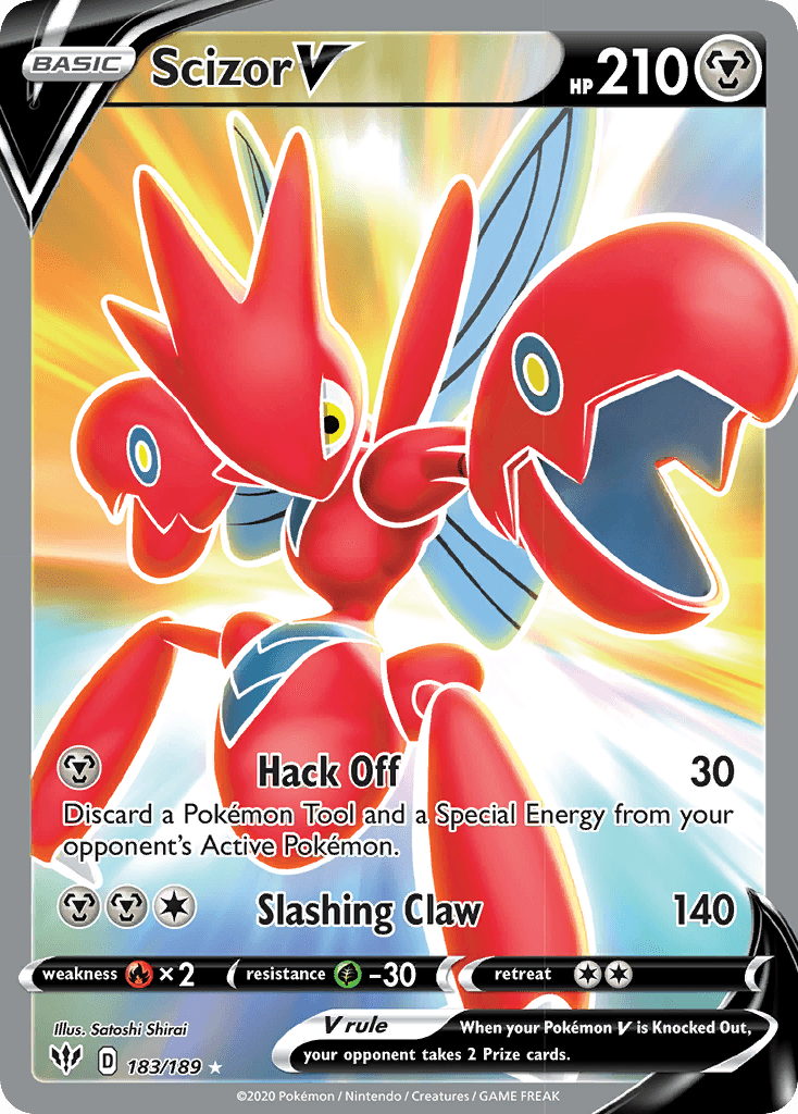 Scizor V (183/189) [Sword & Shield: Darkness Ablaze] - POKÉ JEUX