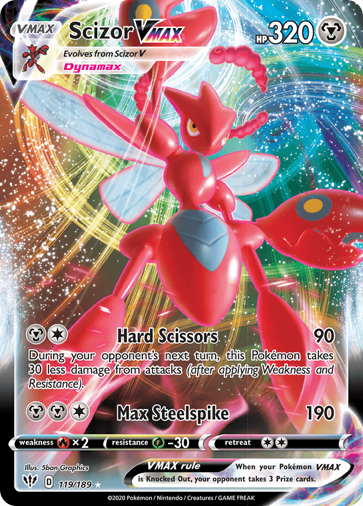 Scizor VMAX (119/189) [Sword & Shield: Darkness Ablaze] - POKÉ JEUX