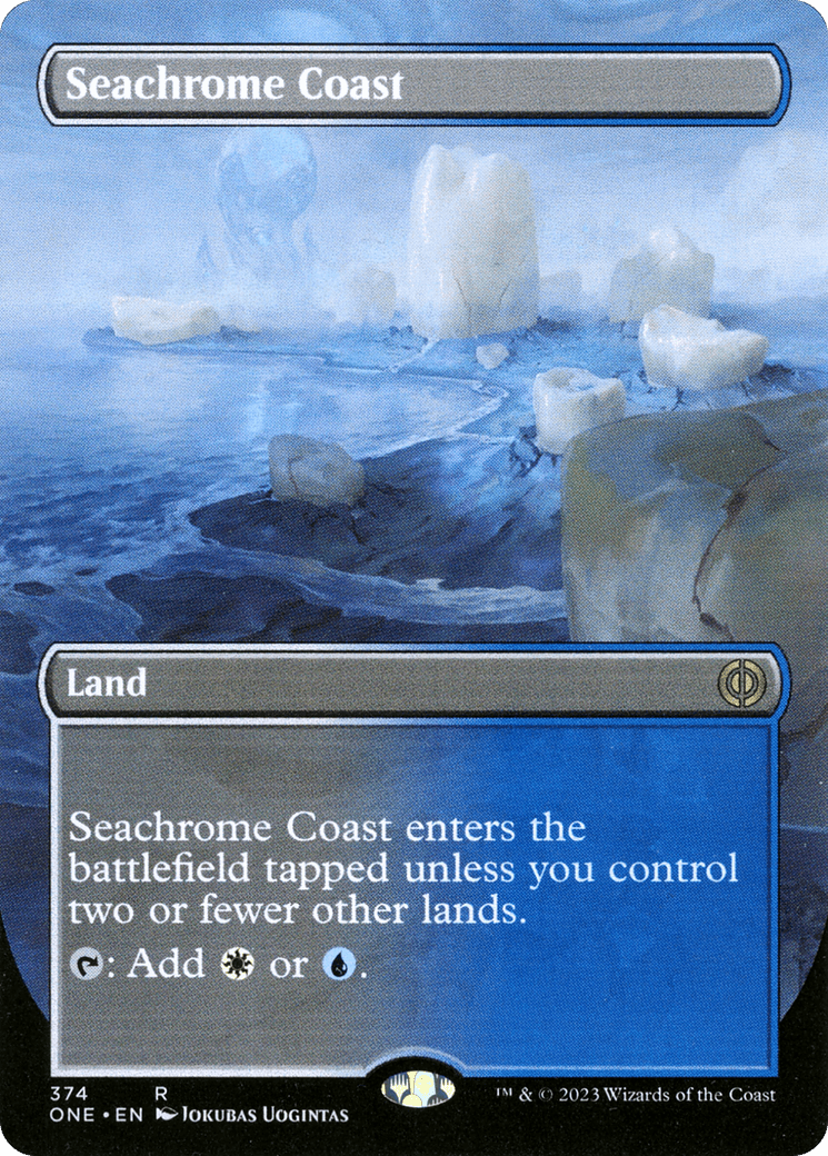 Seachrome Coast (Borderless Alternate Art) [Phyrexia: All Will Be One] - POKÉ JEUX