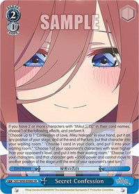 Secret Confession (5HY/W90-E098S SR) [The Quintessential Quintuplets 2] - POKÉ JEUX