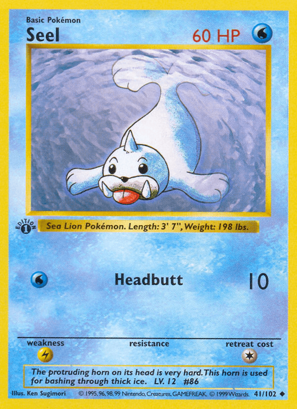 Seel (41/102) (Shadowless) [Base Set 1st Edition] - POKÉ JEUX