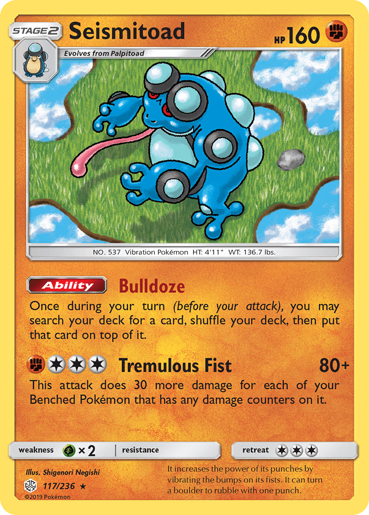 Seismitoad (117/236) [Sun & Moon: Cosmic Eclipse] - POKÉ JEUX