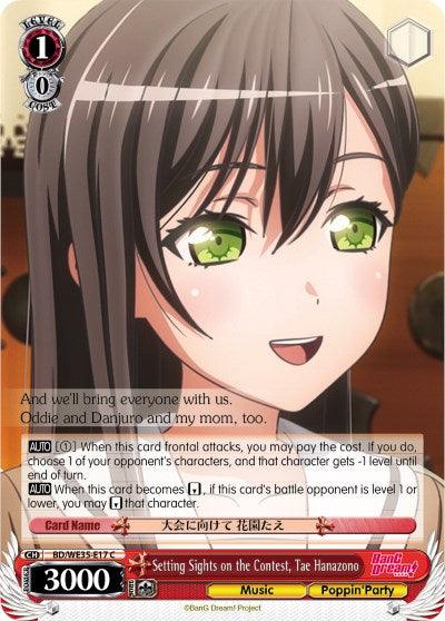 Setting Sights on the Contest, Tae Hanazono (BD/WE35-E17 C) (Parallel Foil) [Poppin'Party x Roselia] - POKÉ JEUX