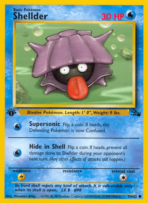 Shellder (54/62) [Fossil 1st Edition] - POKÉ JEUX