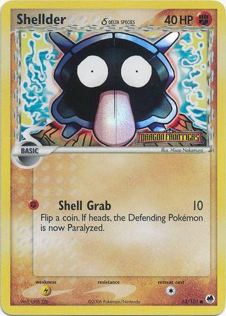 Shellder (63/101) (Delta Species) (Stamped) [EX: Dragon Frontiers] - POKÉ JEUX