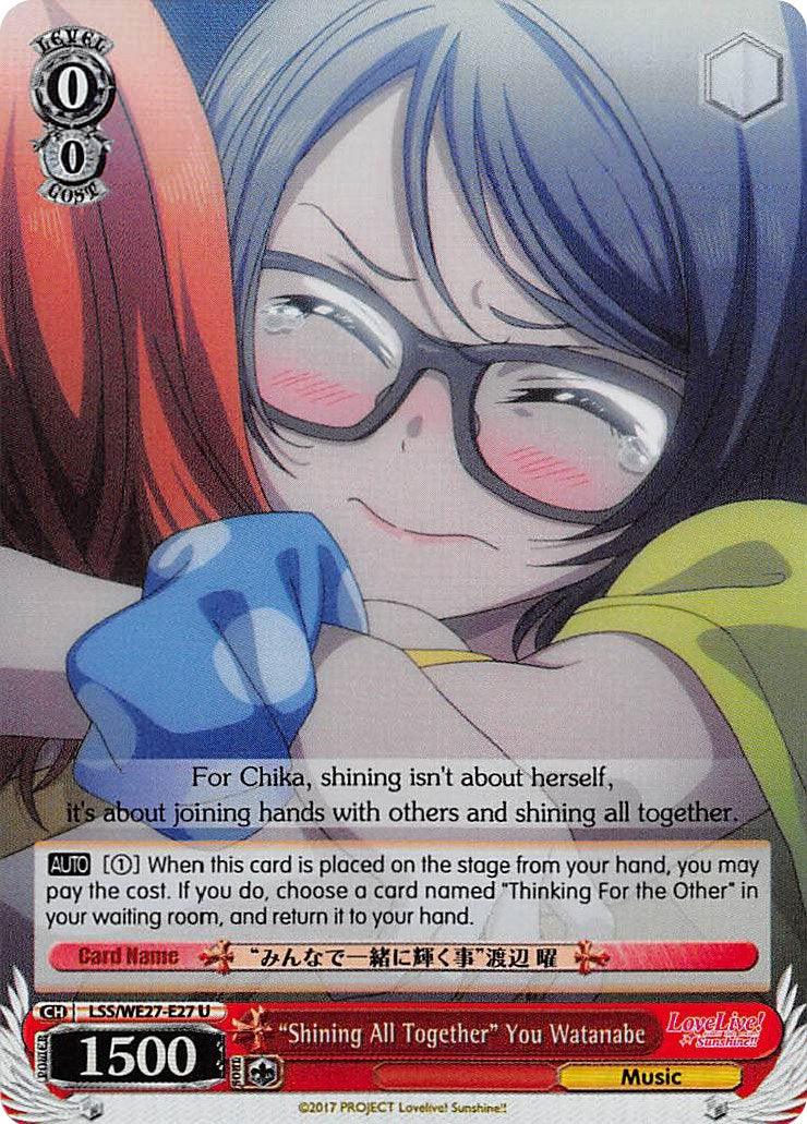 "Shining All Together" You Watanabe (LSS/WE27-E27 U) (Parallel Foil) [Love Live! Sunshine!! Extra Booster] - POKÉ JEUX