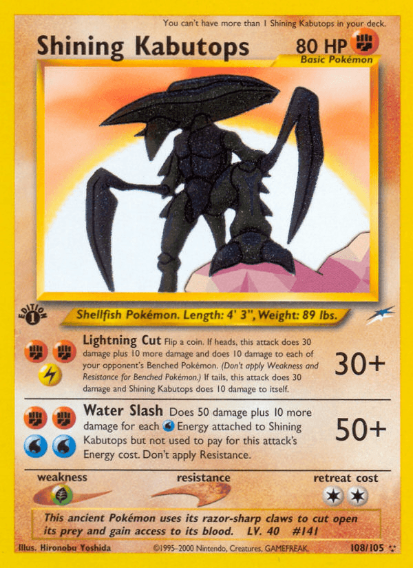 Shining Kabutops (108/105) [Neo Destiny 1st Edition] - POKÉ JEUX