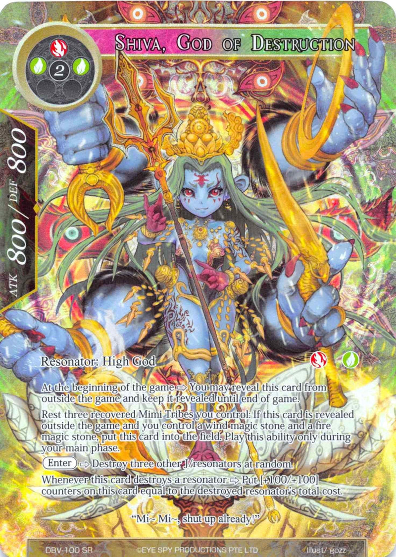 Shiva, God of Destruction (Full Art) (DBV-100) [The Decisive Battle of Valhalla] - POKÉ JEUX