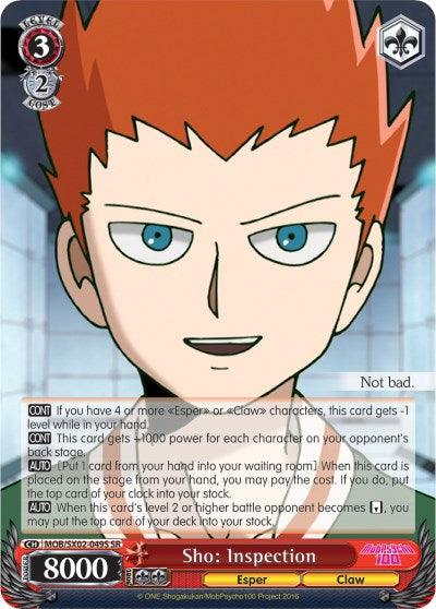 Sho: Inspection (MOB/SX02-049S SR) [Mob Psycho 100] - POKÉ JEUX