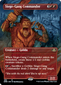 Siege-Gang Commander (Borderless Alternate Art) [Dominaria Remastered] - POKÉ JEUX