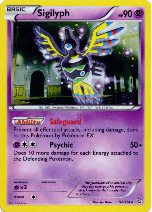 Sigilyph (52/124) (Cosmos Holo) [Black & White: Dragons Exalted] - POKÉ JEUX