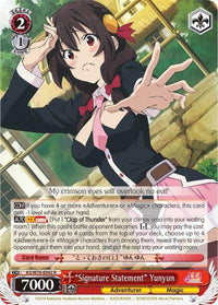 "Signature Statement" Yunyun (KS/W76-E042 R) [KonoSuba The Movie: Legend of Crimson] - POKÉ JEUX